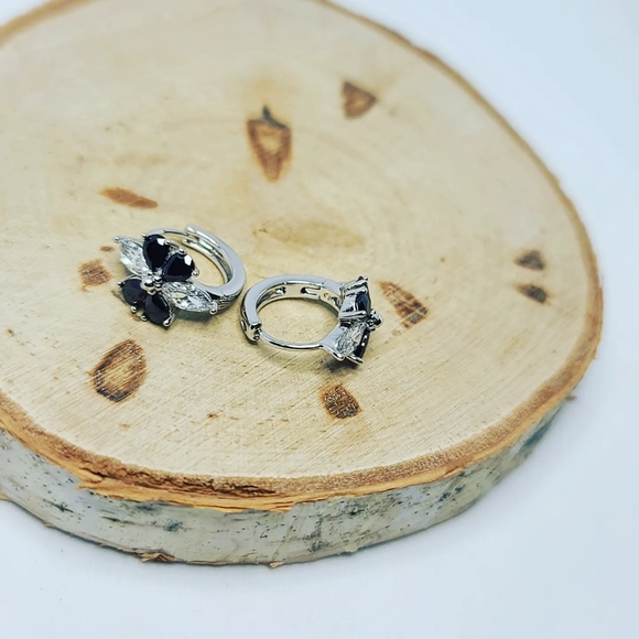 Zirconia Stainless steel clasp Earrings - Picture 3 of 4